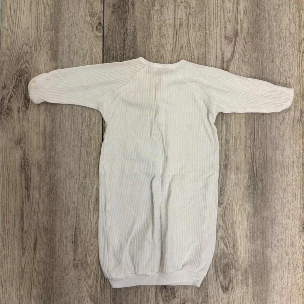 Gerber White Baby Nightgown - sleeves say Baby Boy